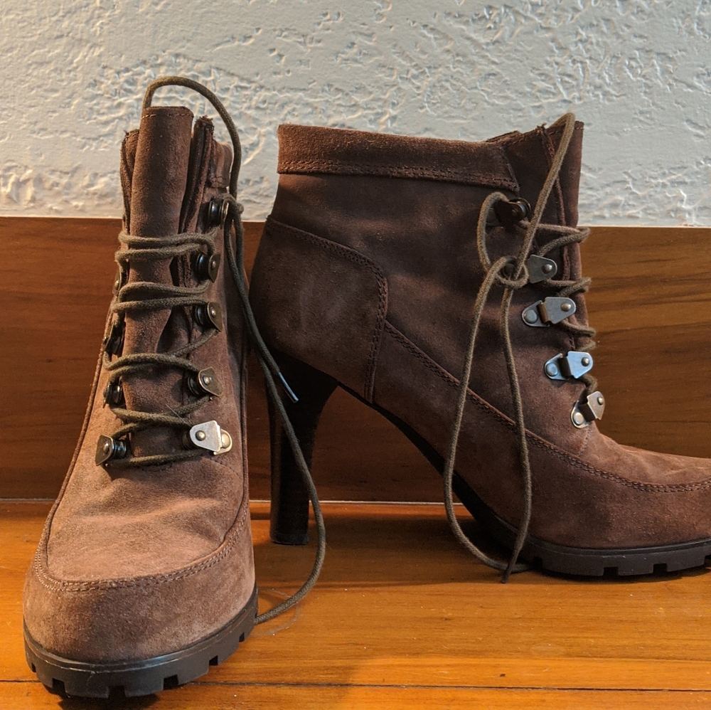 Ralph Lauren Lace Up Booties